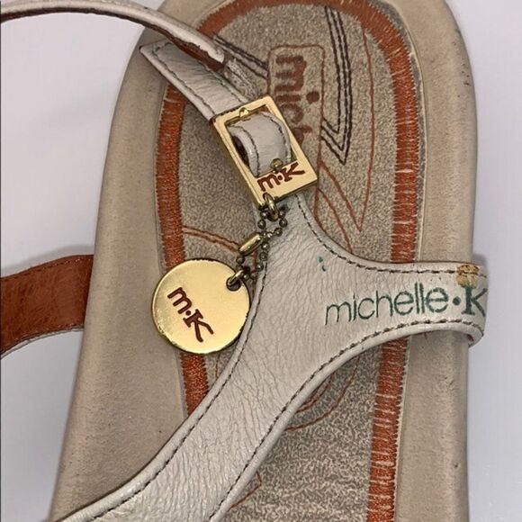MICHELLE K Thong Flip Flop Wedge Sandals - Picture 9 of 16